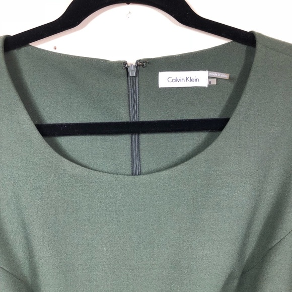 Calvin Klein Dress Size 8 Green Career Fully Lined - Picture 4 of 7